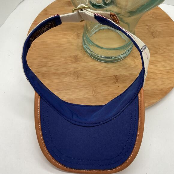 Coach Signature Multicolor Window Pane Cloth Buckle Sun Visor - Picture 5 of 6